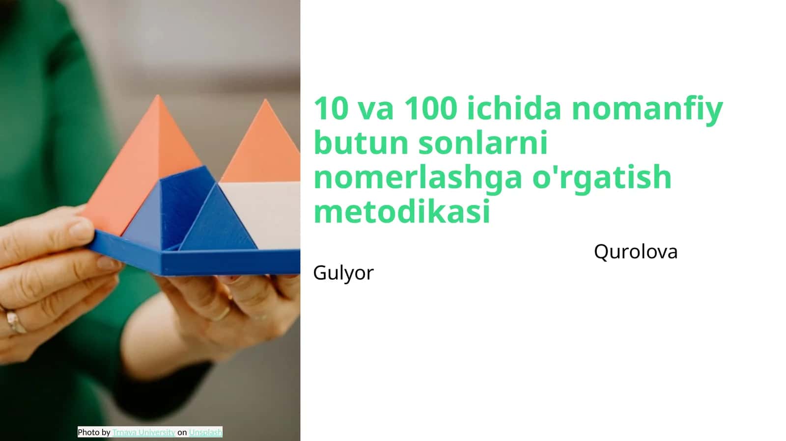 10 va 100 ichida nomanfiy butun sonlarni nomerlashga o'rgatish metodikasi 1