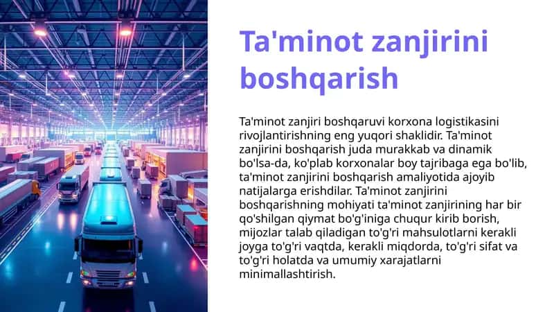 Ta'minot zanjirini boshqarish 1