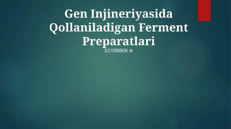 Ferment Preparatlari 1