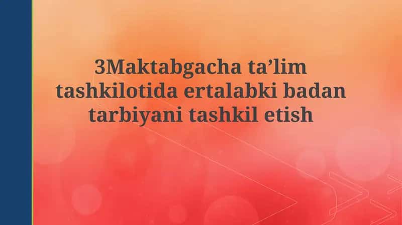 Ertalabki mashqlarni tashkil etish 1
