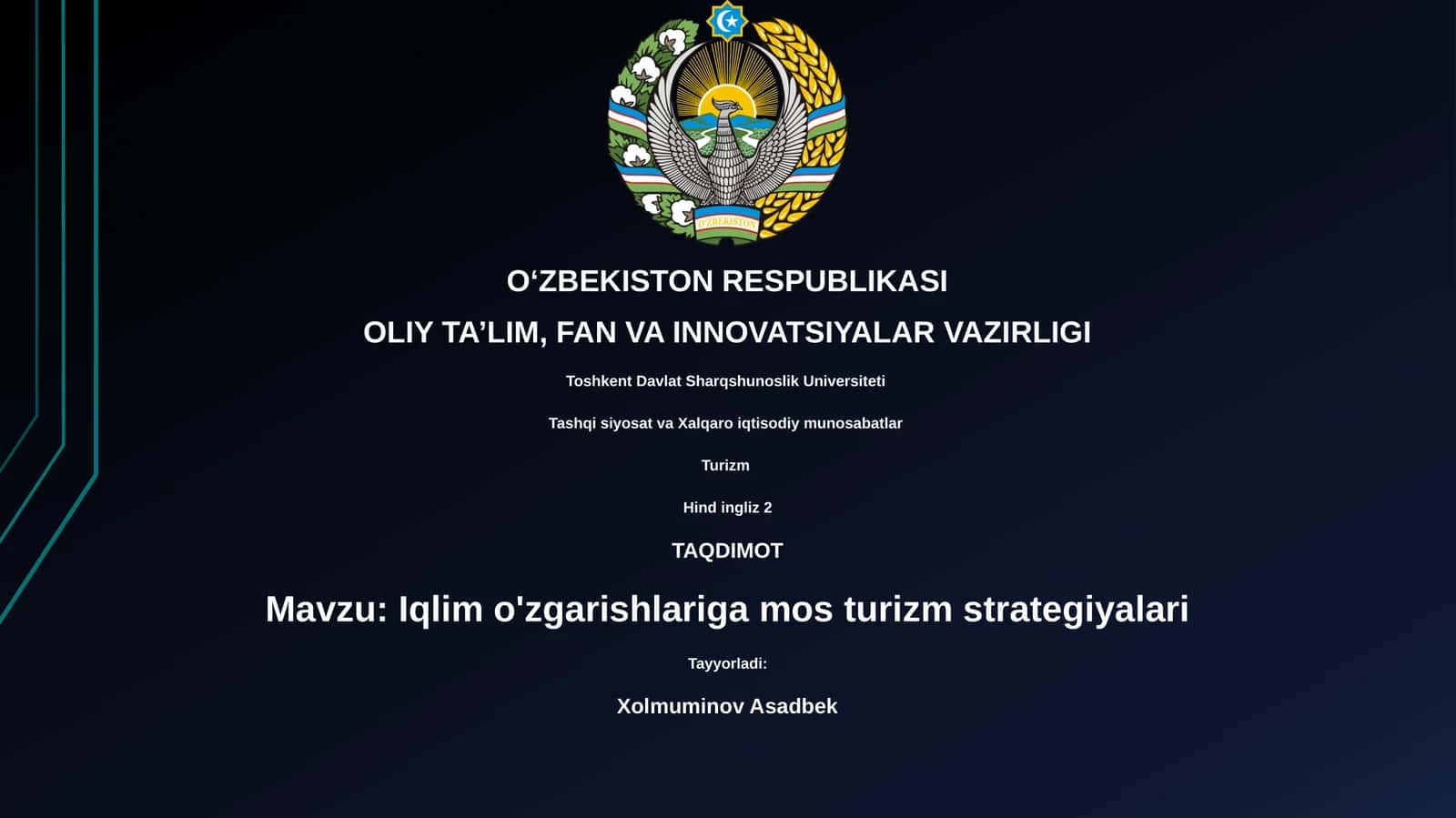 Iqlim o'zgarishlariga mos turizm strategiyalari 1