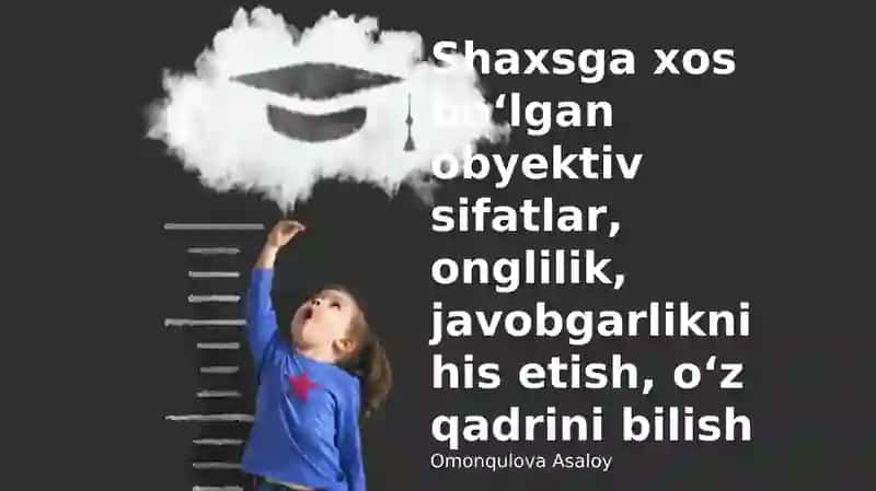 Shaxsga xos ob'ektiv sifatlar