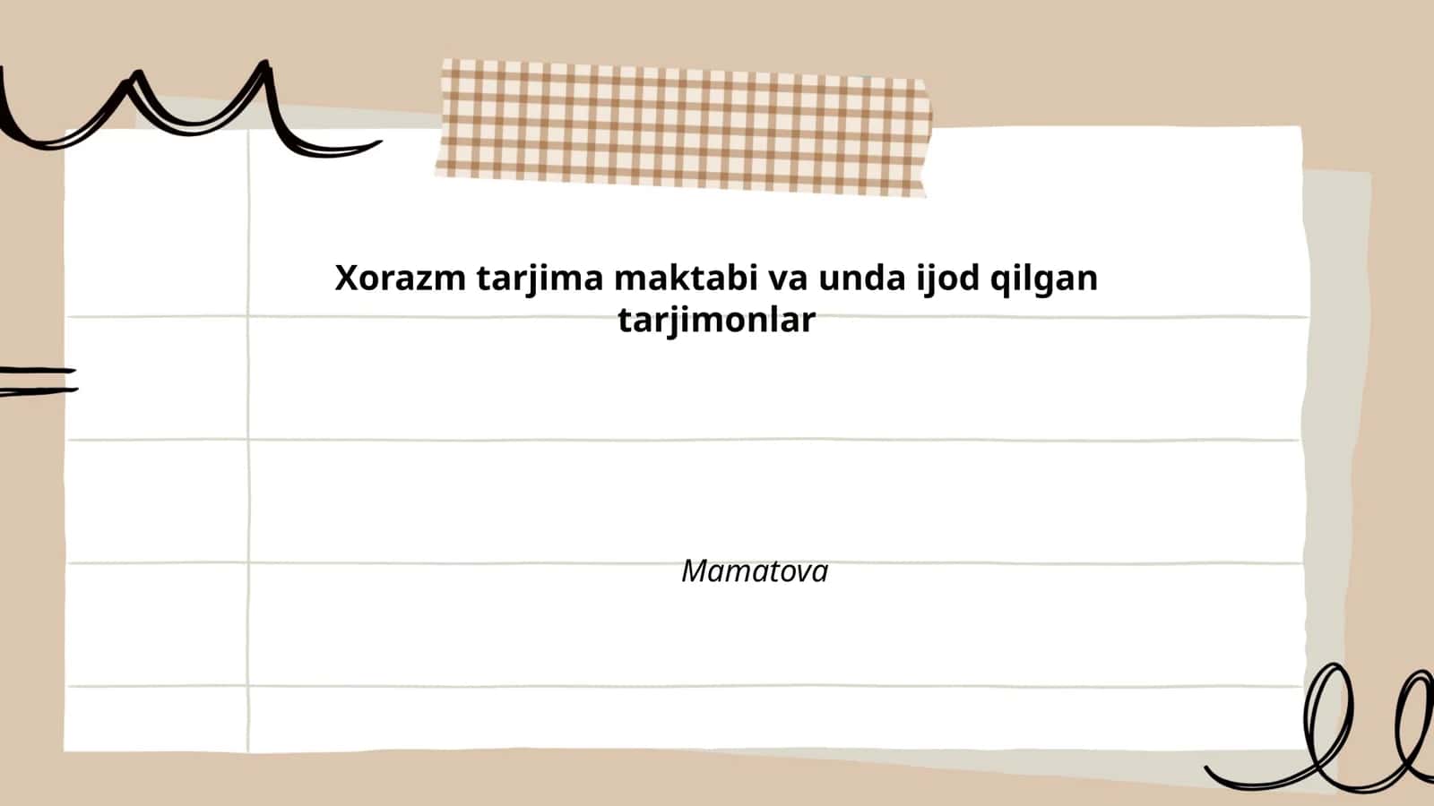 Xorazm tarjima maktabi va unda ijod qilgan tarjimonlar 1