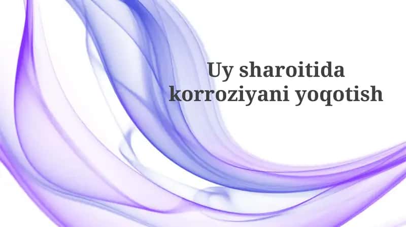 Korroziyani yo'qotish 1