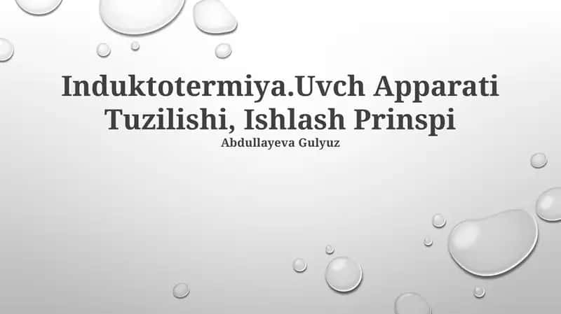 Induktotermiya.Uvch Apparati Tuzilishi, Ishlash Prinspi 1