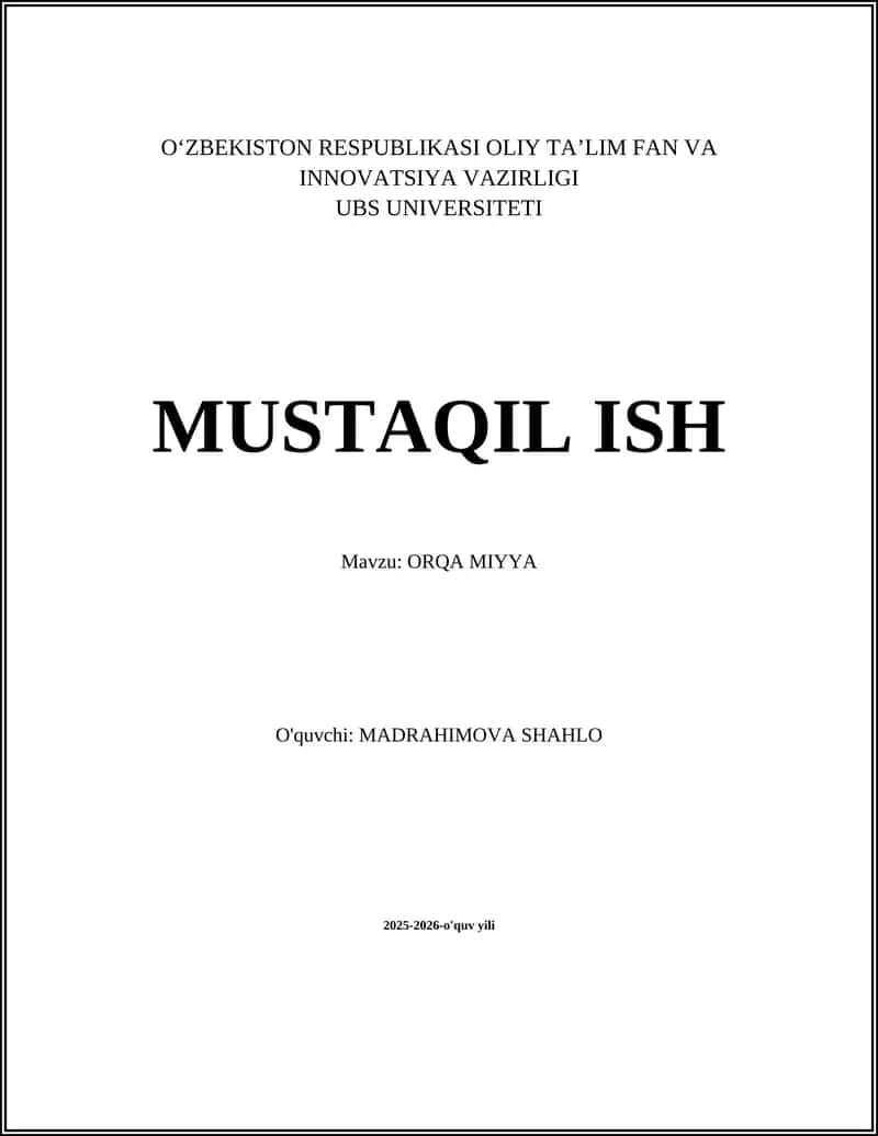 ORQA MIYYA 1