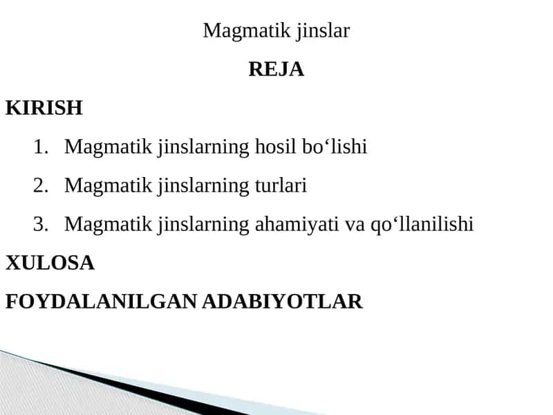 Magmatik jinslar 1