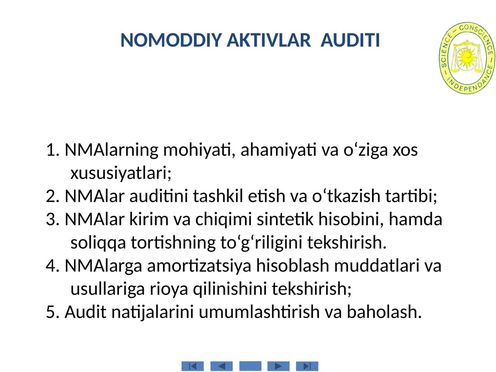 NOMODDIY AKTIVLAR AUDITI 1