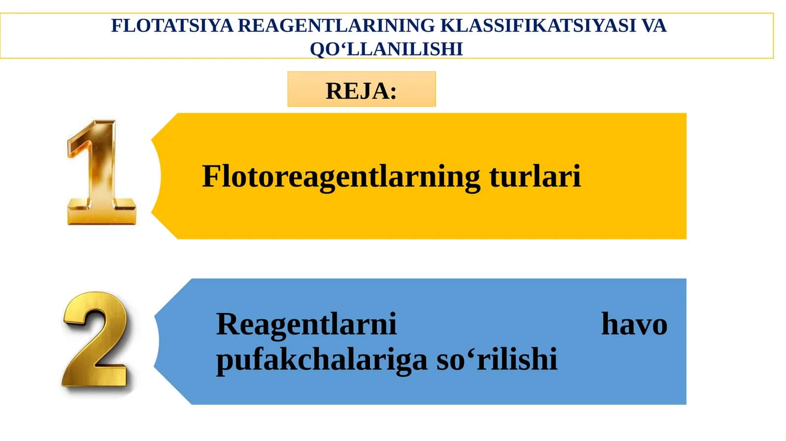 FLOTATSIYA REAGENTLARINING KLASSIFIKATSIYASI VA QO‘LLANILISHI 1