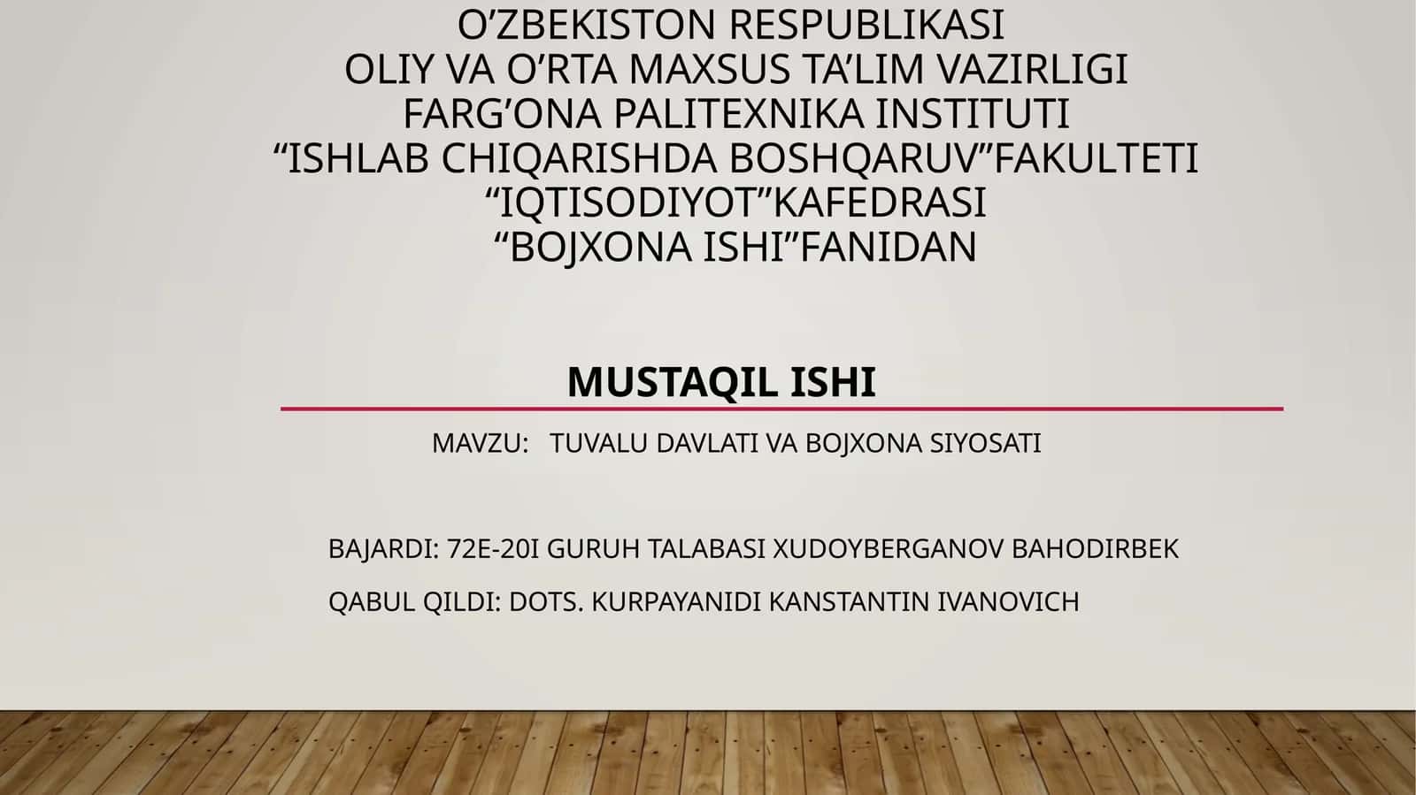 Tuvaludavlati va bojxonasining iqtisodiyoti 1