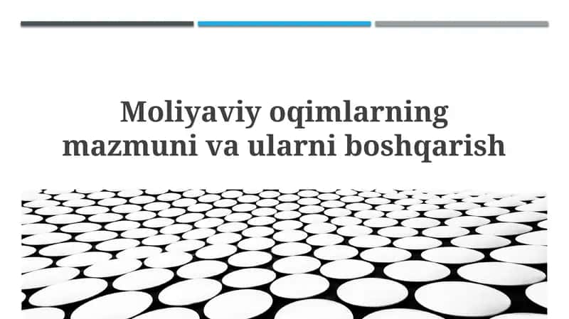 Moliyaviy oqimlar 1