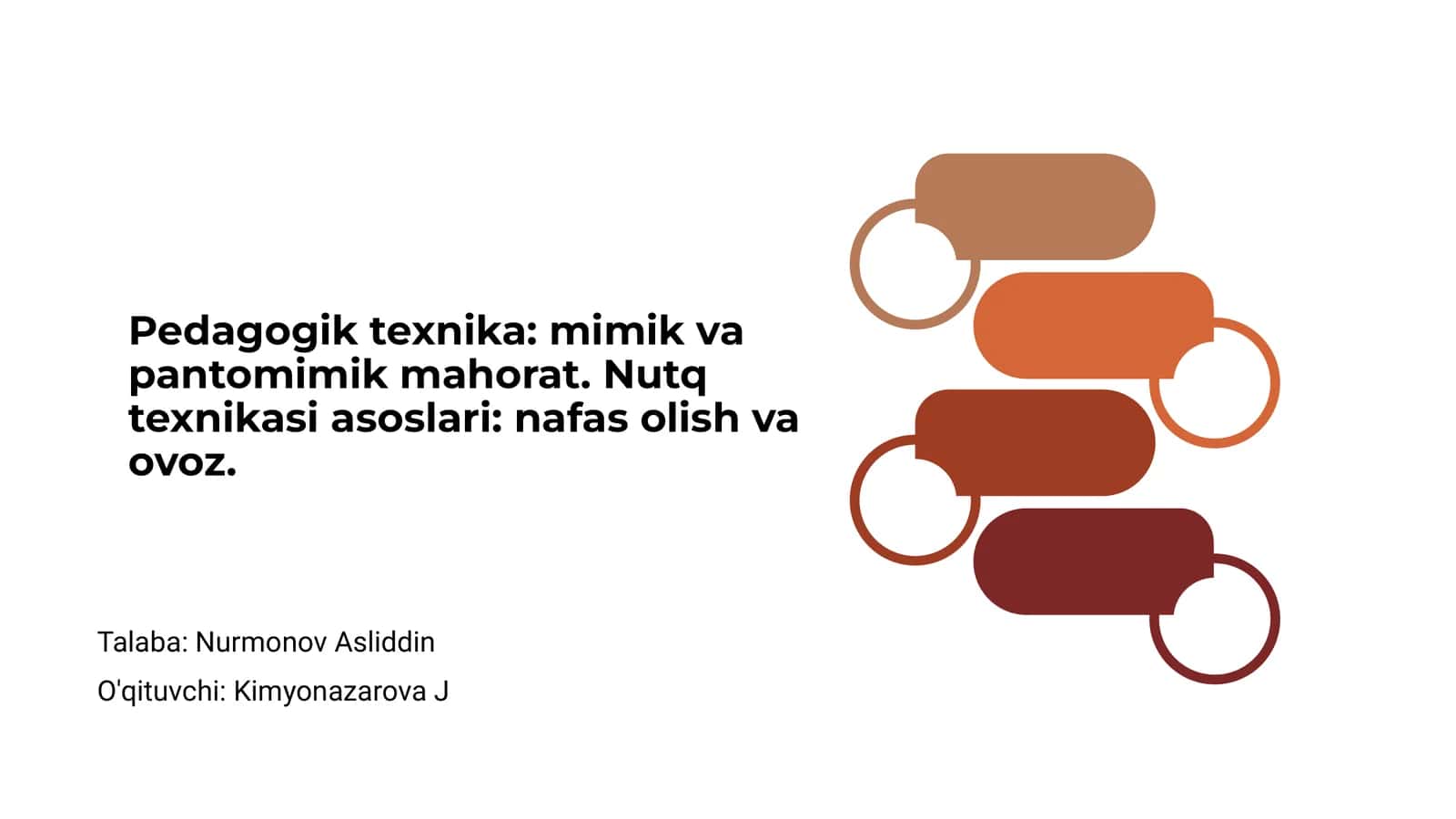 Pedagogik texnika: Mimik va pantomimik mahorat 1