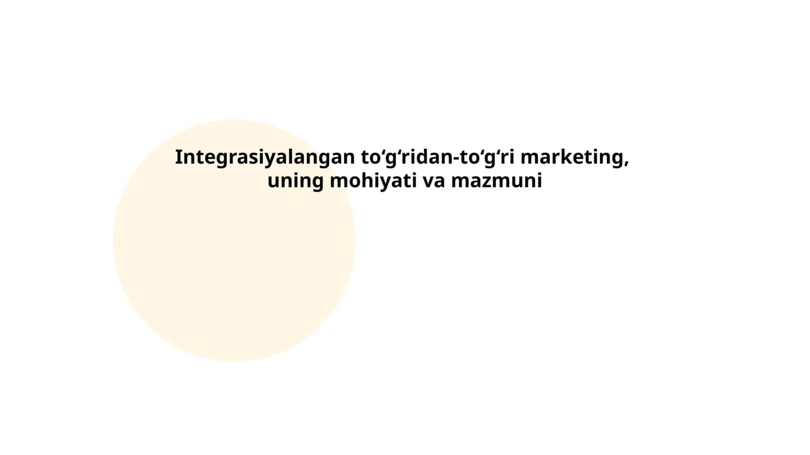Integrasiyalangan marketing kommunikatsiyalari 1
