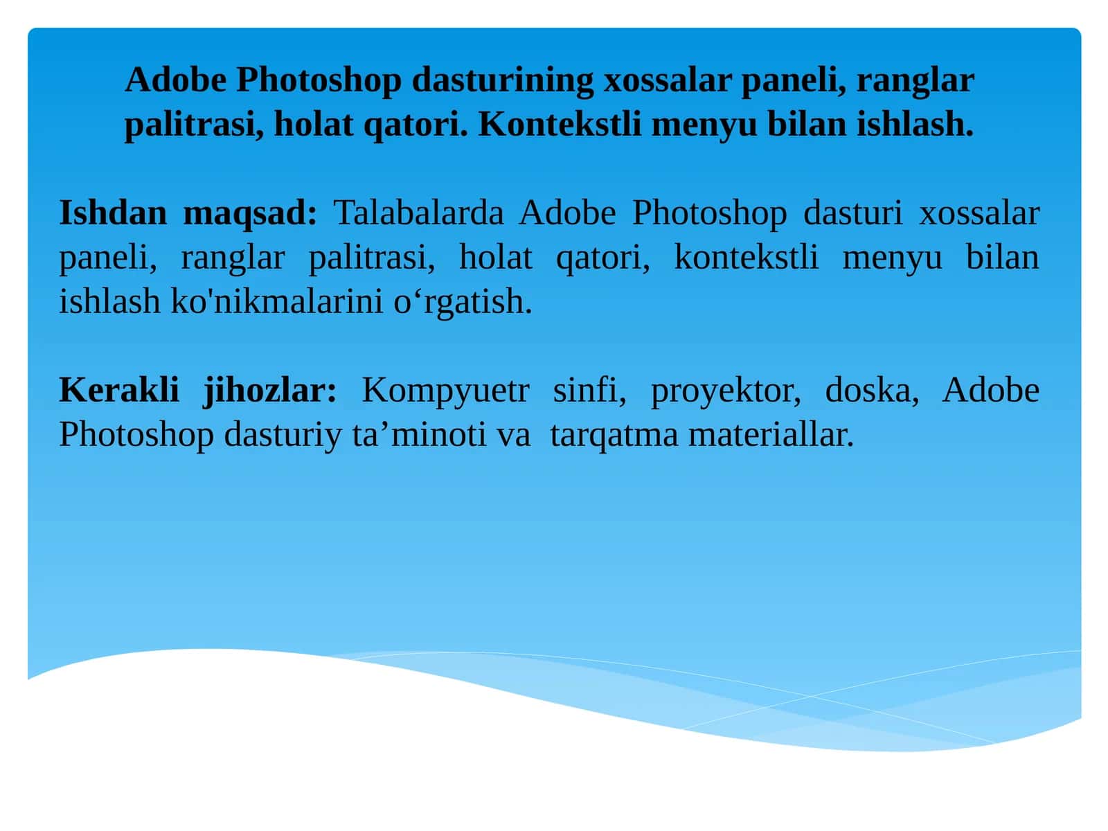 Adobe Photoshop dasturi 1
