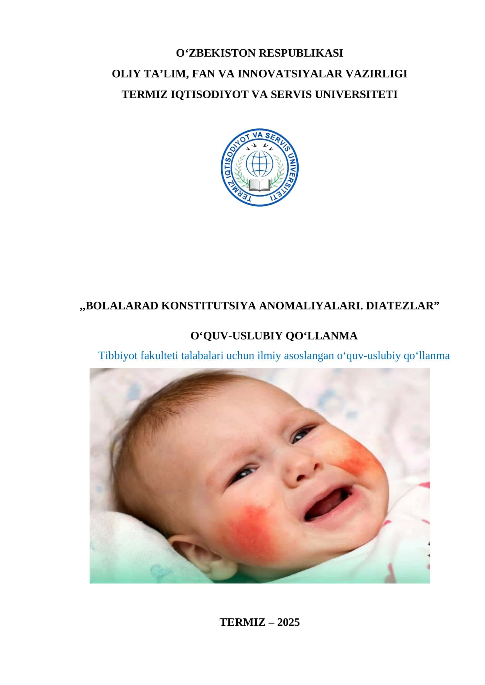 Bolalarda konstitutsiya anomaliyalari. Diatezlar 1