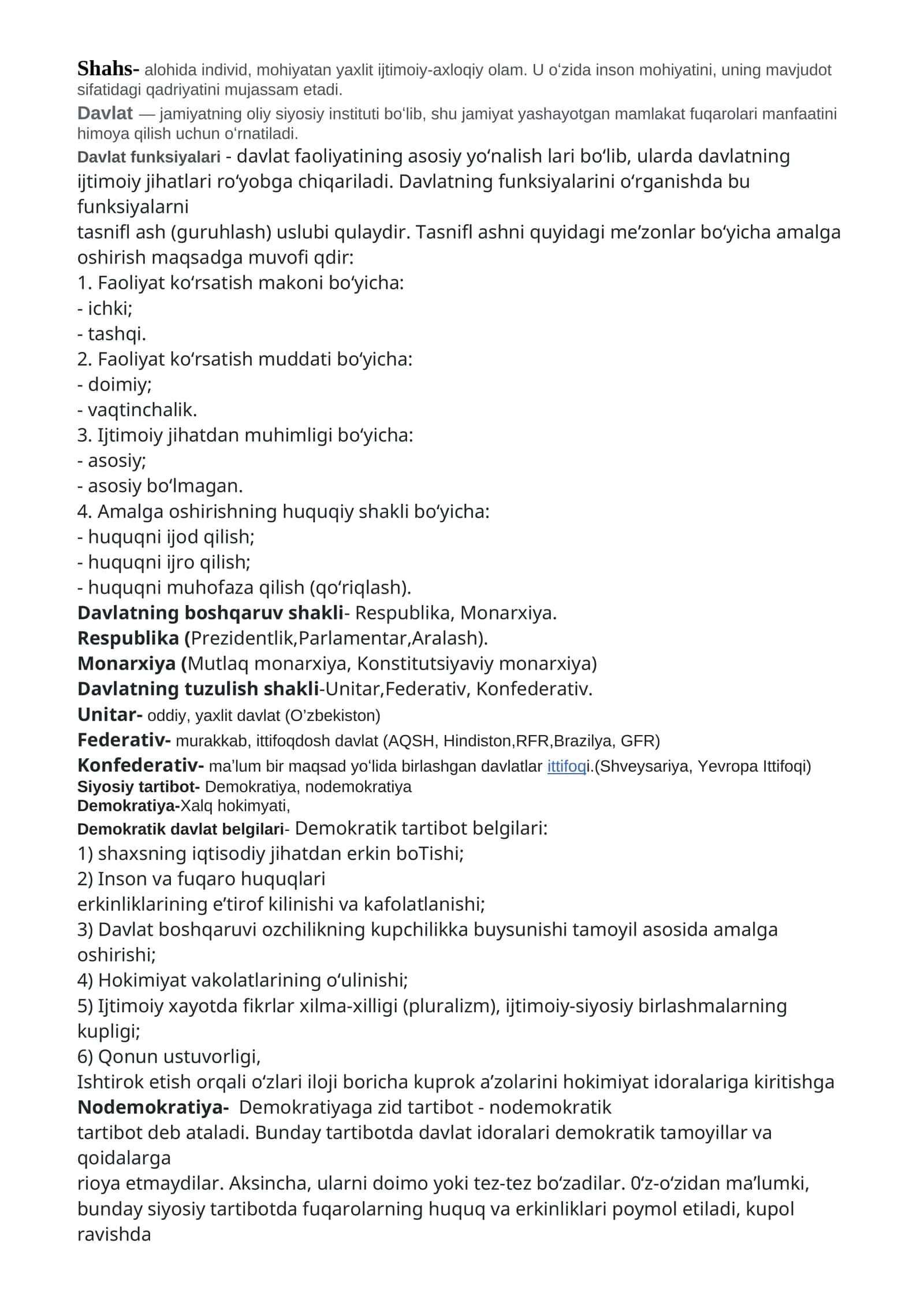 Davlat funksiyalari 1