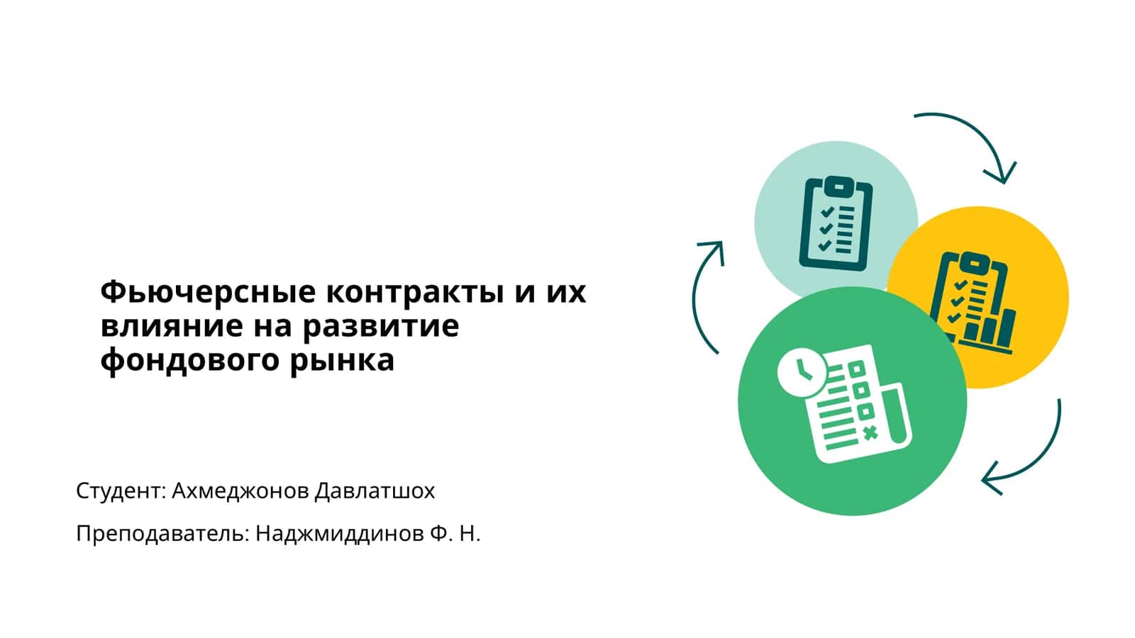 Фьючерсные контракты и их влияние на развитие фондового рынка 1