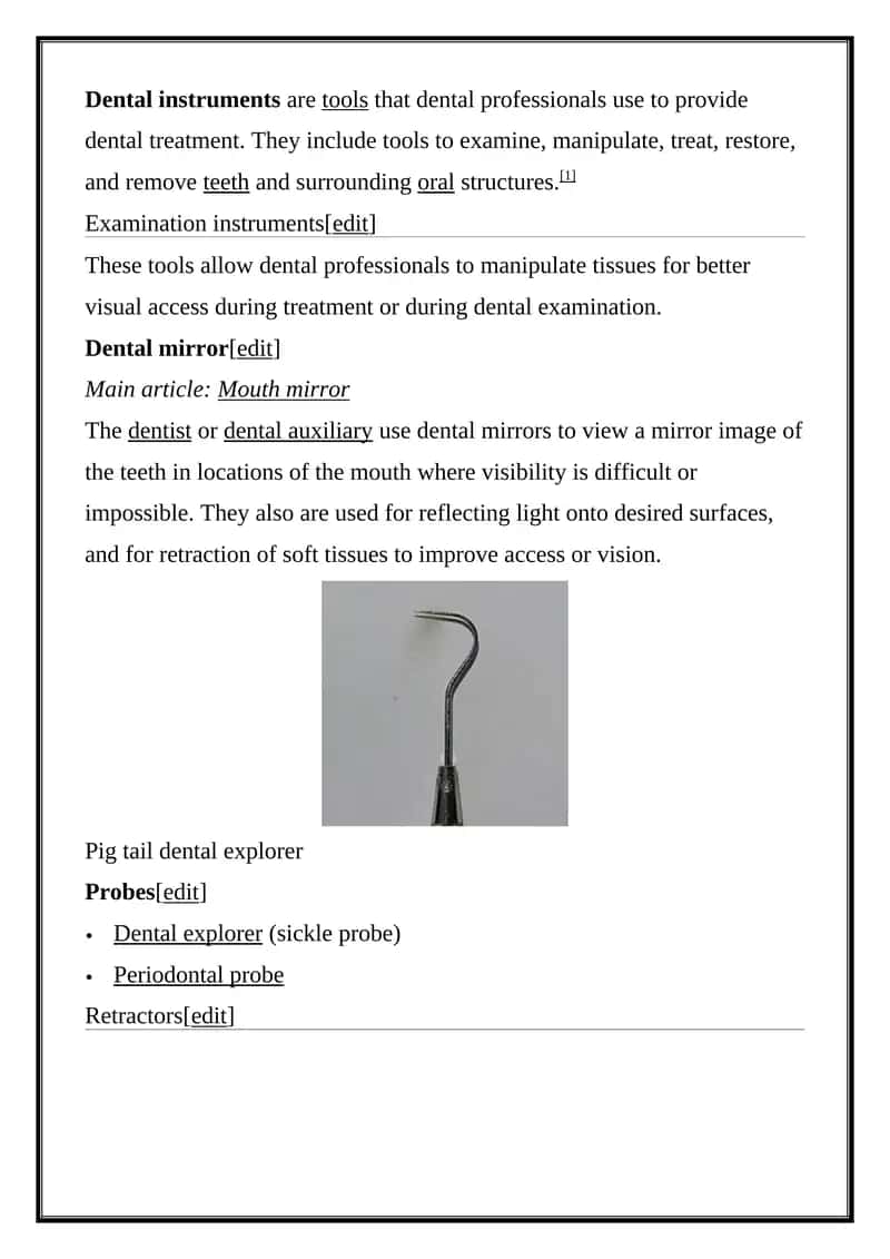 Dental instruments 1