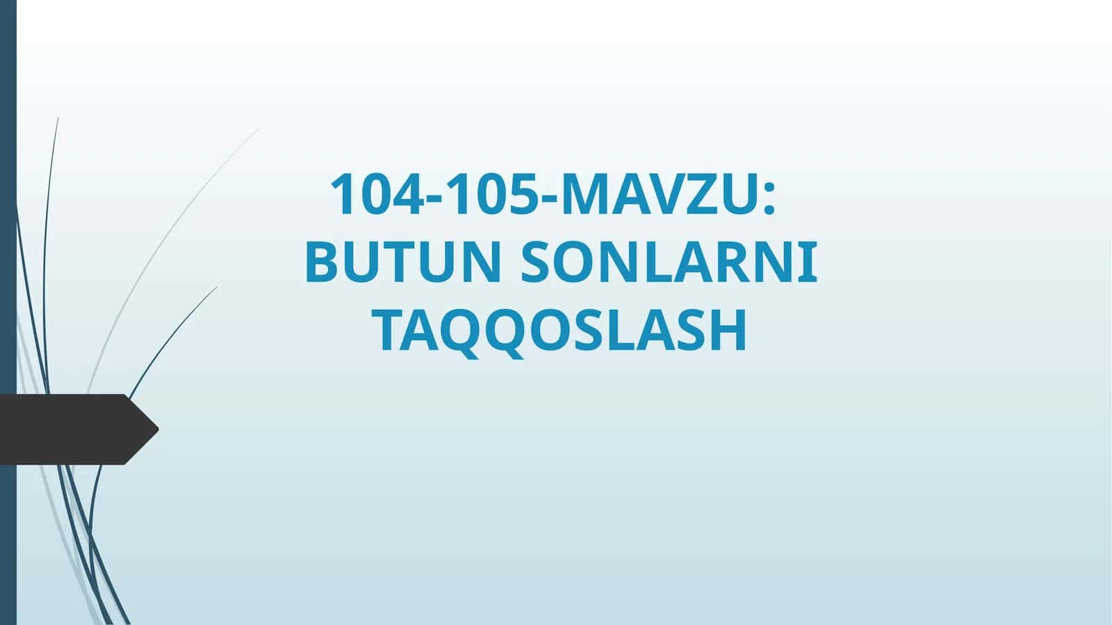 BUTUN SONLARNI TAQQOSLASH 1