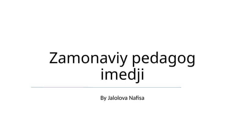 Zamonaviy pedagog imedji 1