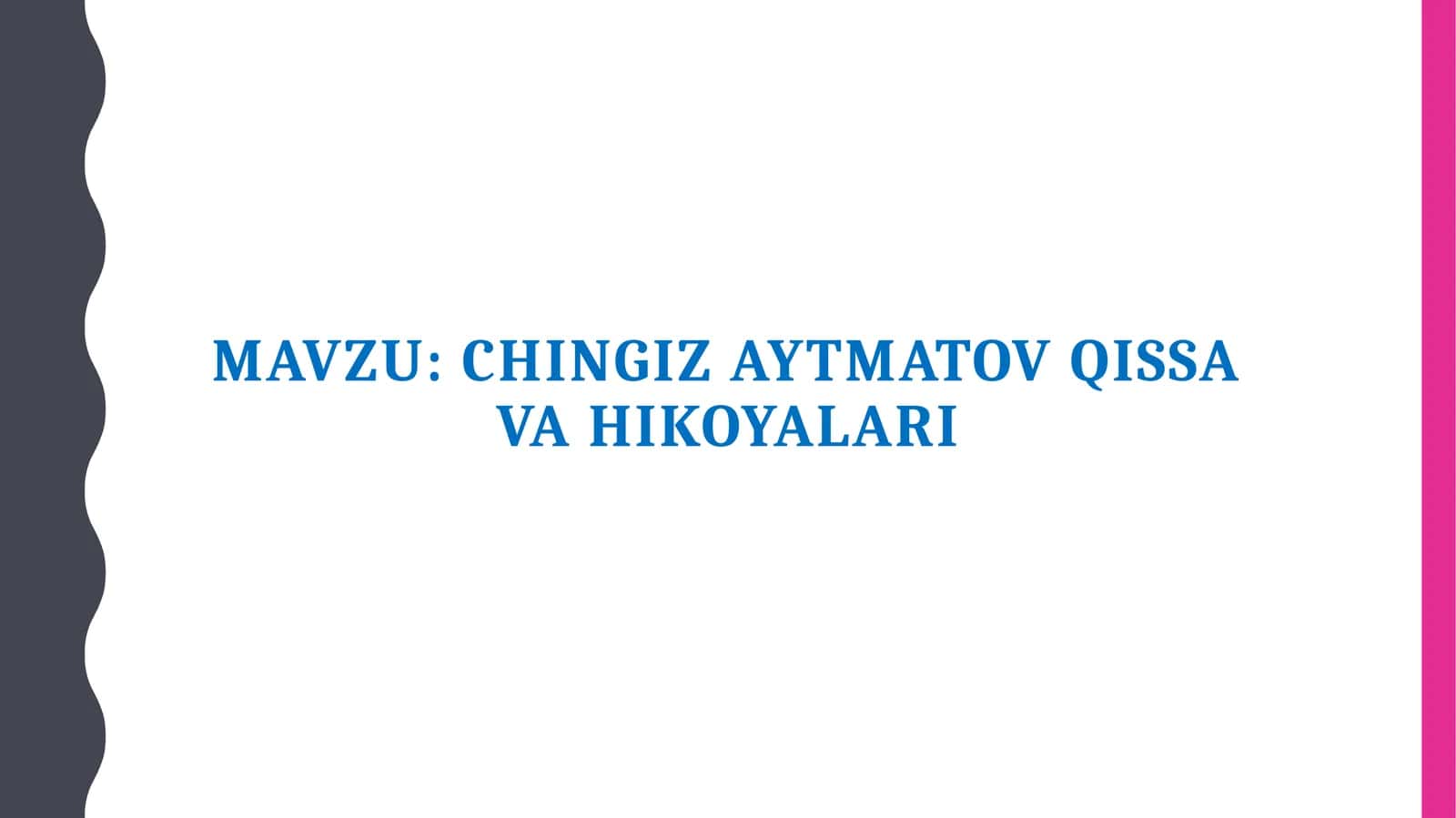 Chingiz Aytmatov qissa va hikoyalari 1