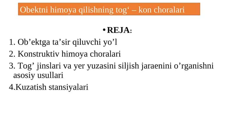 Ob'ekt himoyasi 1