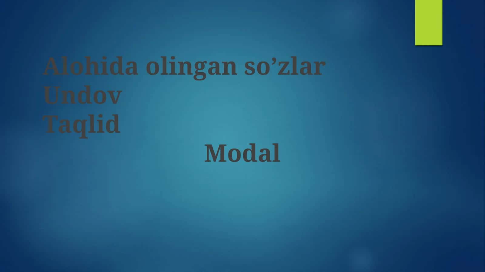 Ovoztaqlid So'zlari 1
