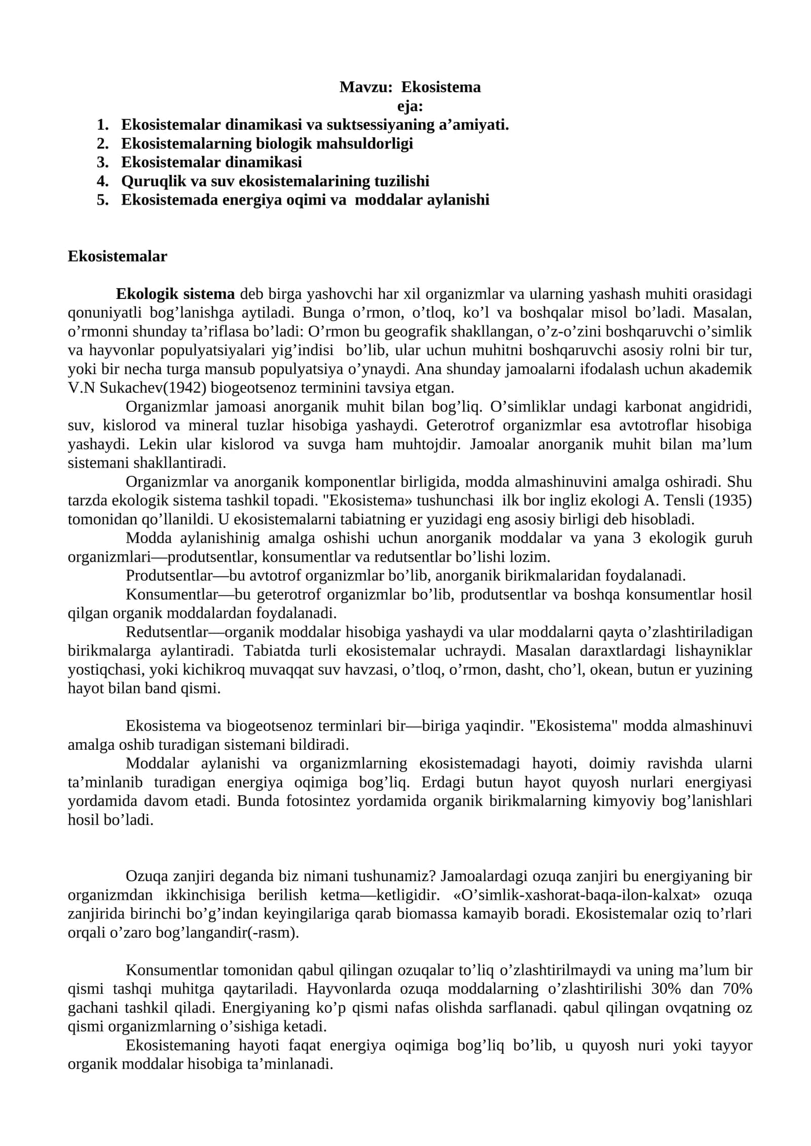 Ekosistema 1