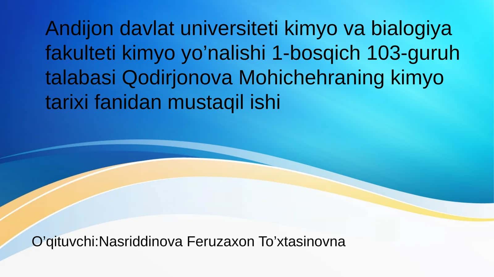 Mavzu: Dastlabki kimyoda atom element tushunchalari 1