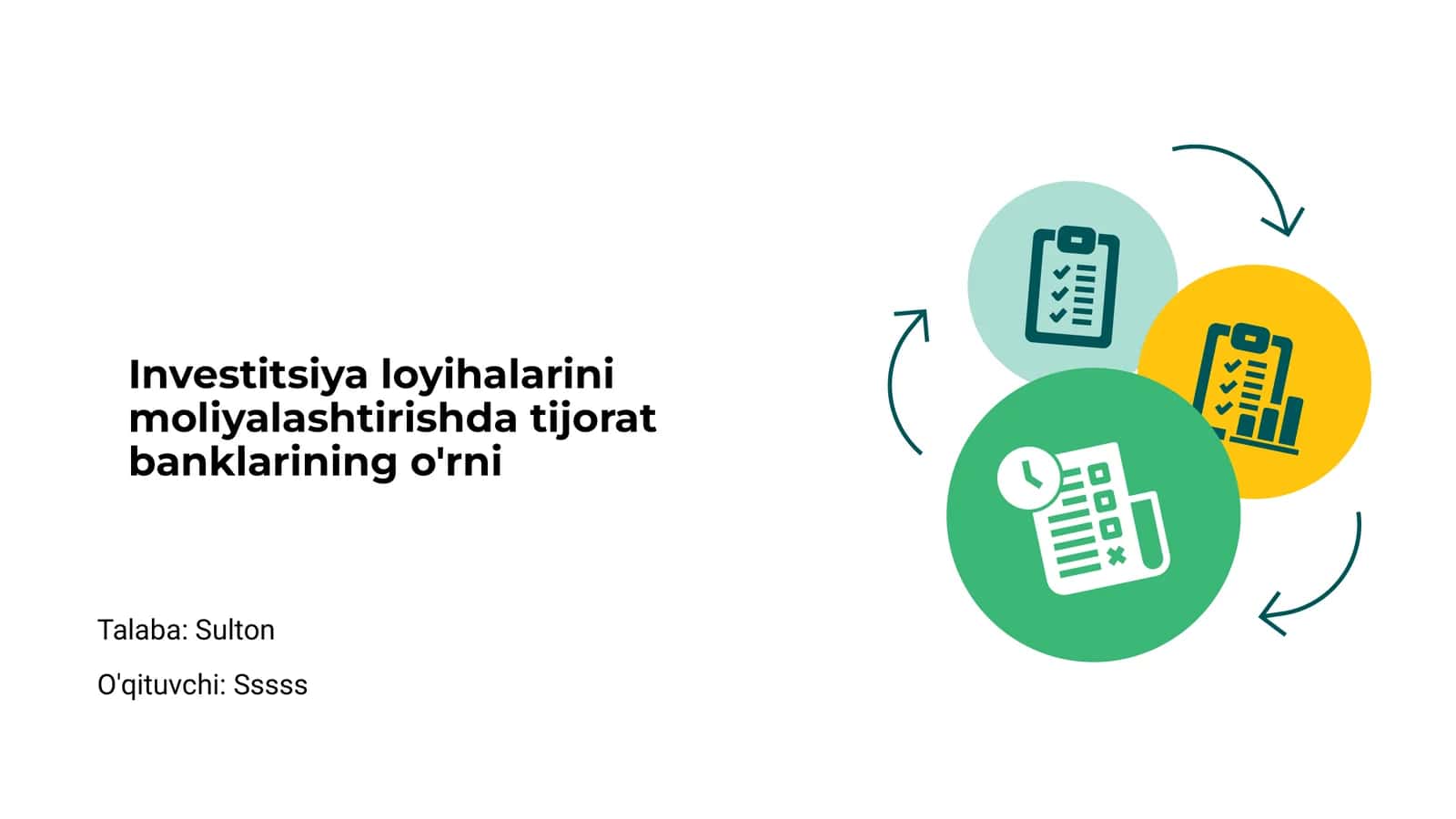Investitsiya loyihalarini moliyalashtirishda tijorat banklarining o'rni 1