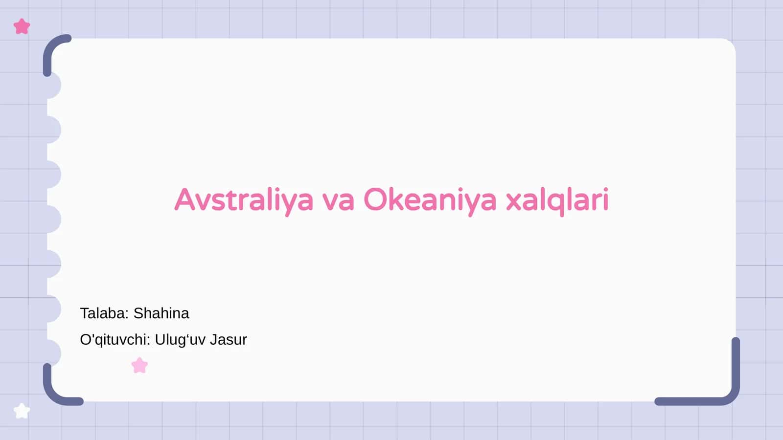 Avstraliya va Okeaniya xalqlari 1