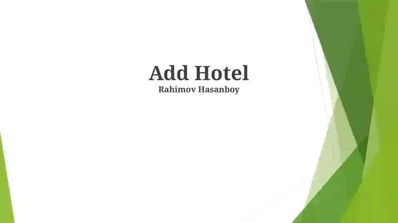 Add Hotel