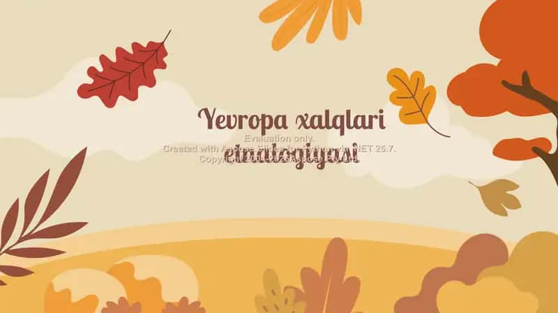 Yevropa xalqlari etnalogiyasi 1