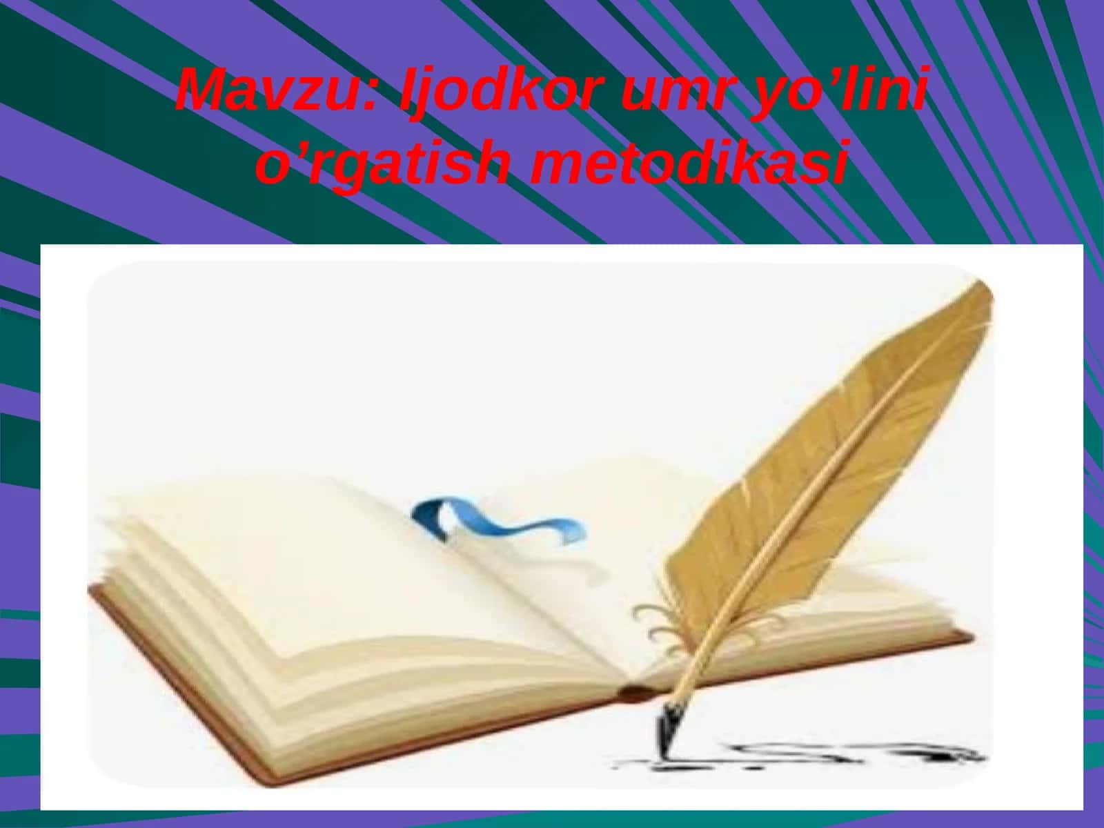Ijodkor umr yo’lini o’rgatish metodikasi 1