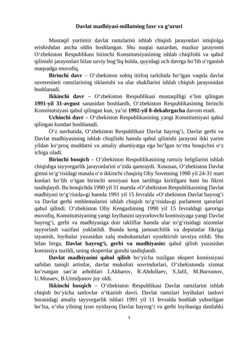 O‘zbekiston Respublikasi 1