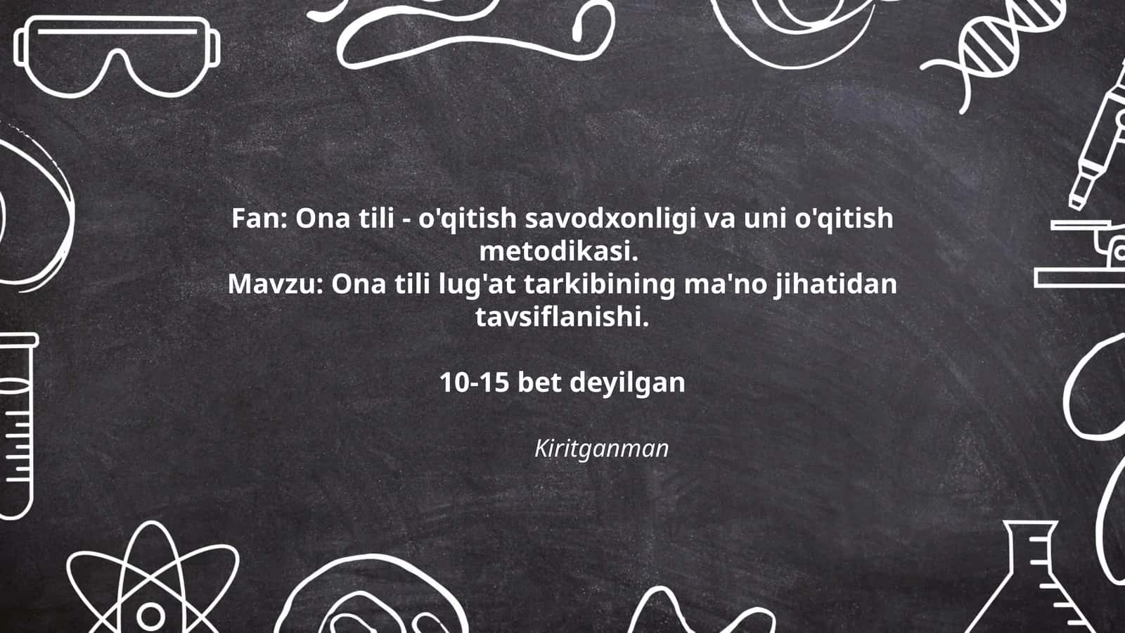 Ona tili lug'at tarkibining ma'no jihatidan tavsiflanishi 1