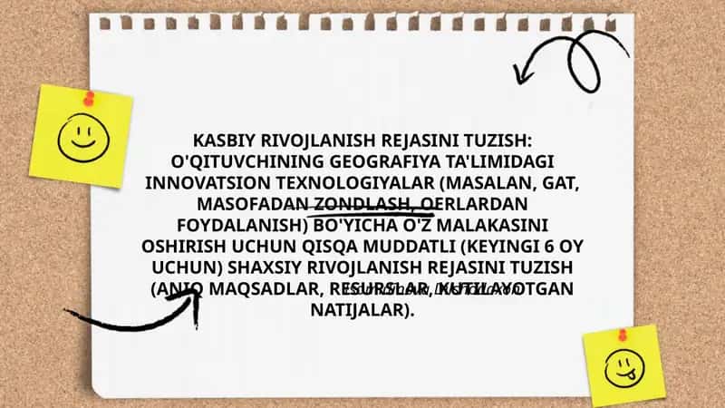 KASBIY RIVOJLANISH REJASINI TUZISH 1