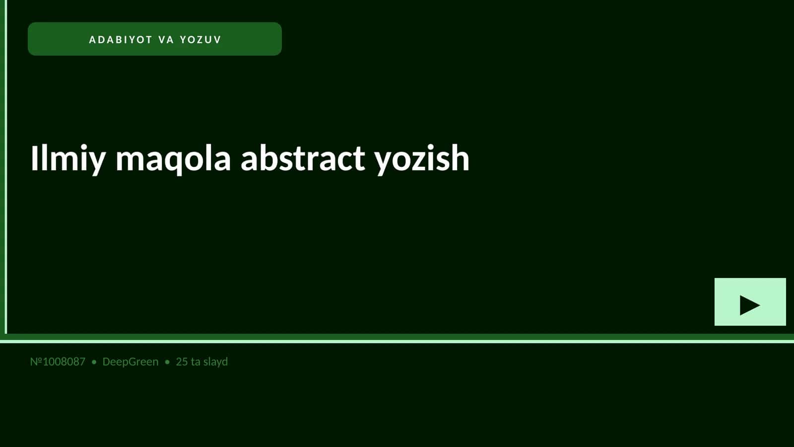 Ilmiy maqola abstract yozish 1