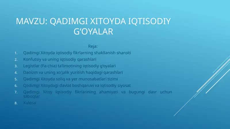 QADIMGI XITOYDA IQTISODIY G‘OYALAR 1