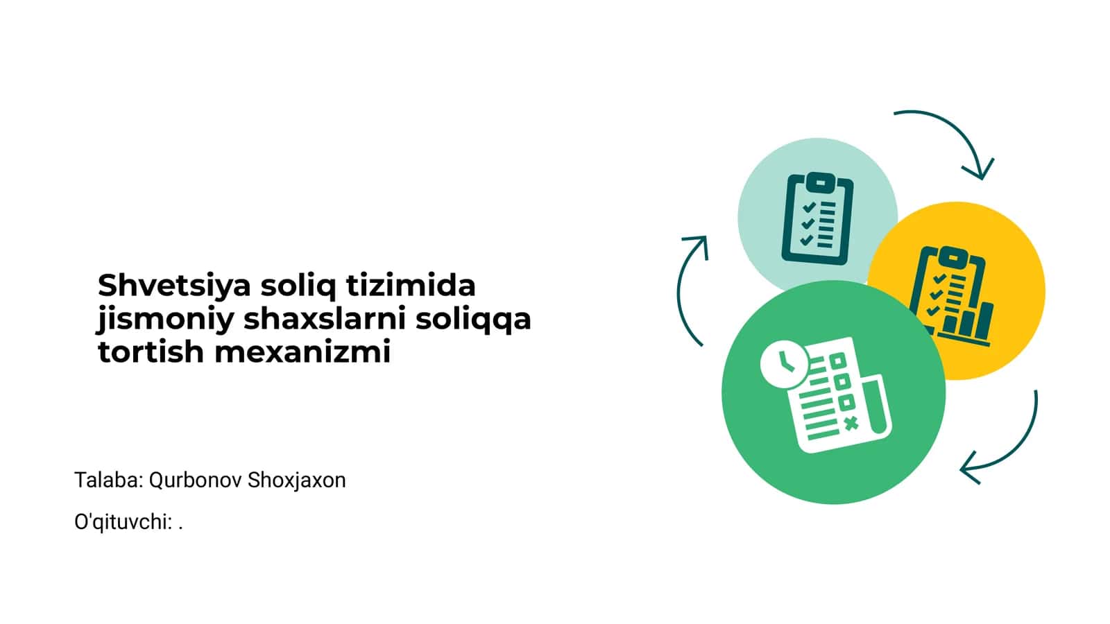 Shvetsiya soliq tizimida jismoniy shaxslarni soliqqa tortish mexanizmi 1