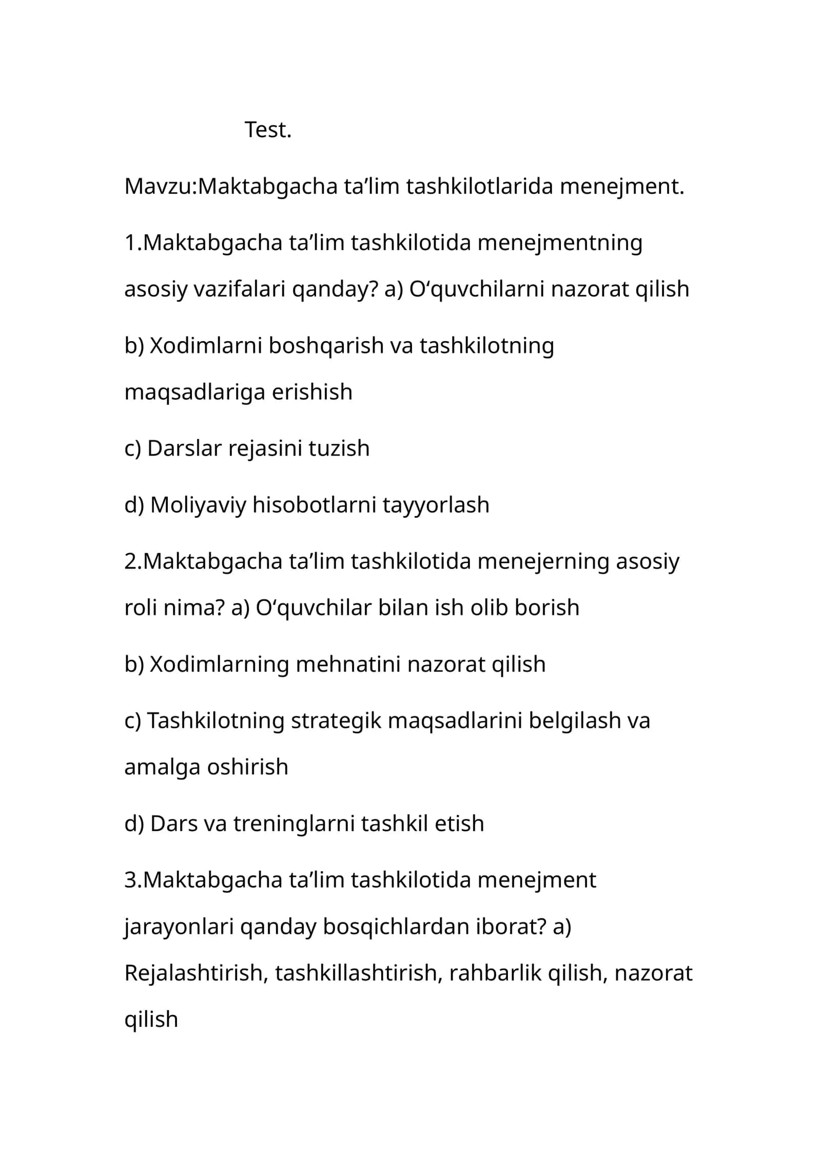 Maktabgacha taʼlim tashkilotlarida menejment 1