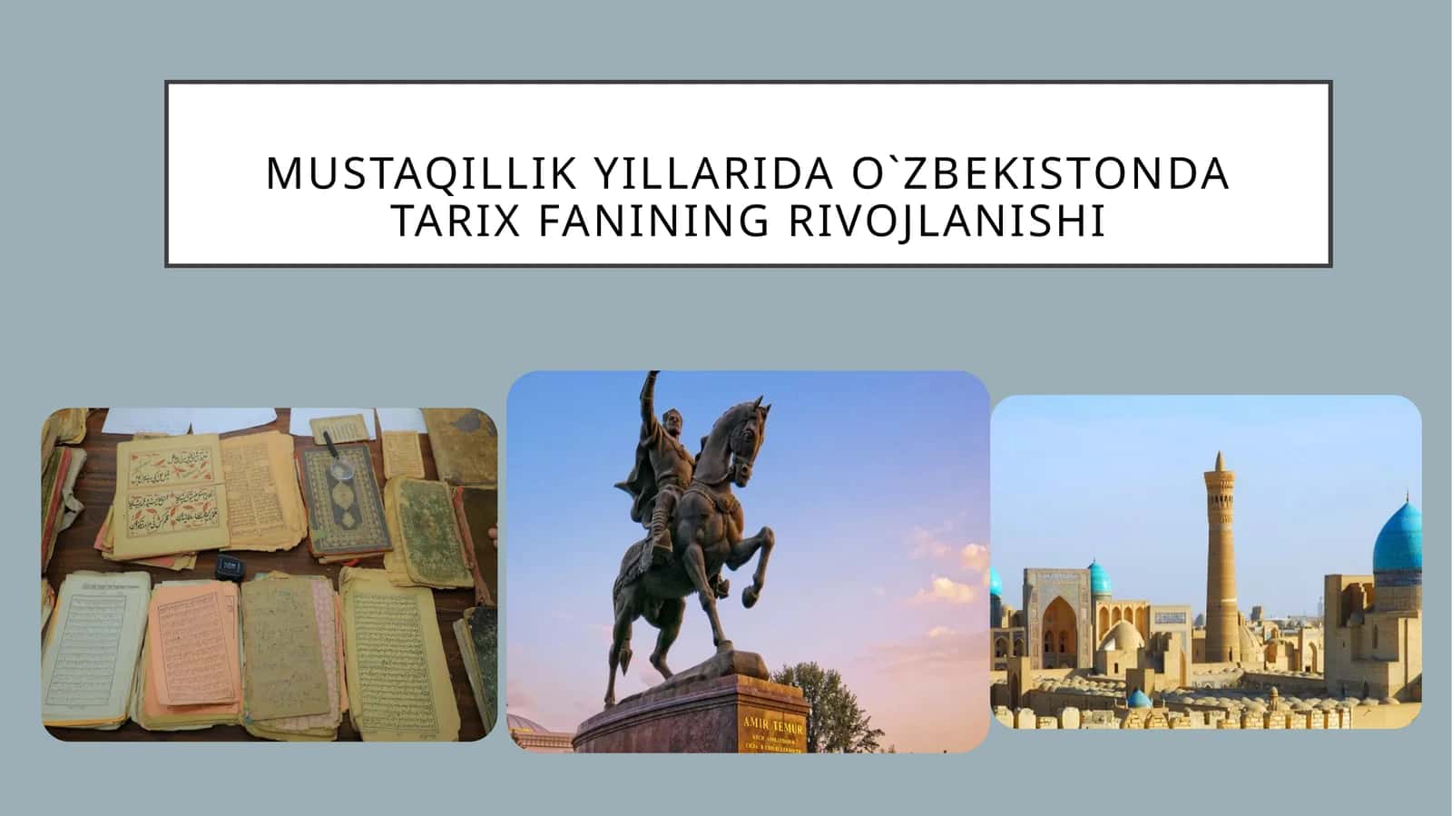 Mustaqillik yillarida O`zbеkistondatarix fanining rivojlanishi 1