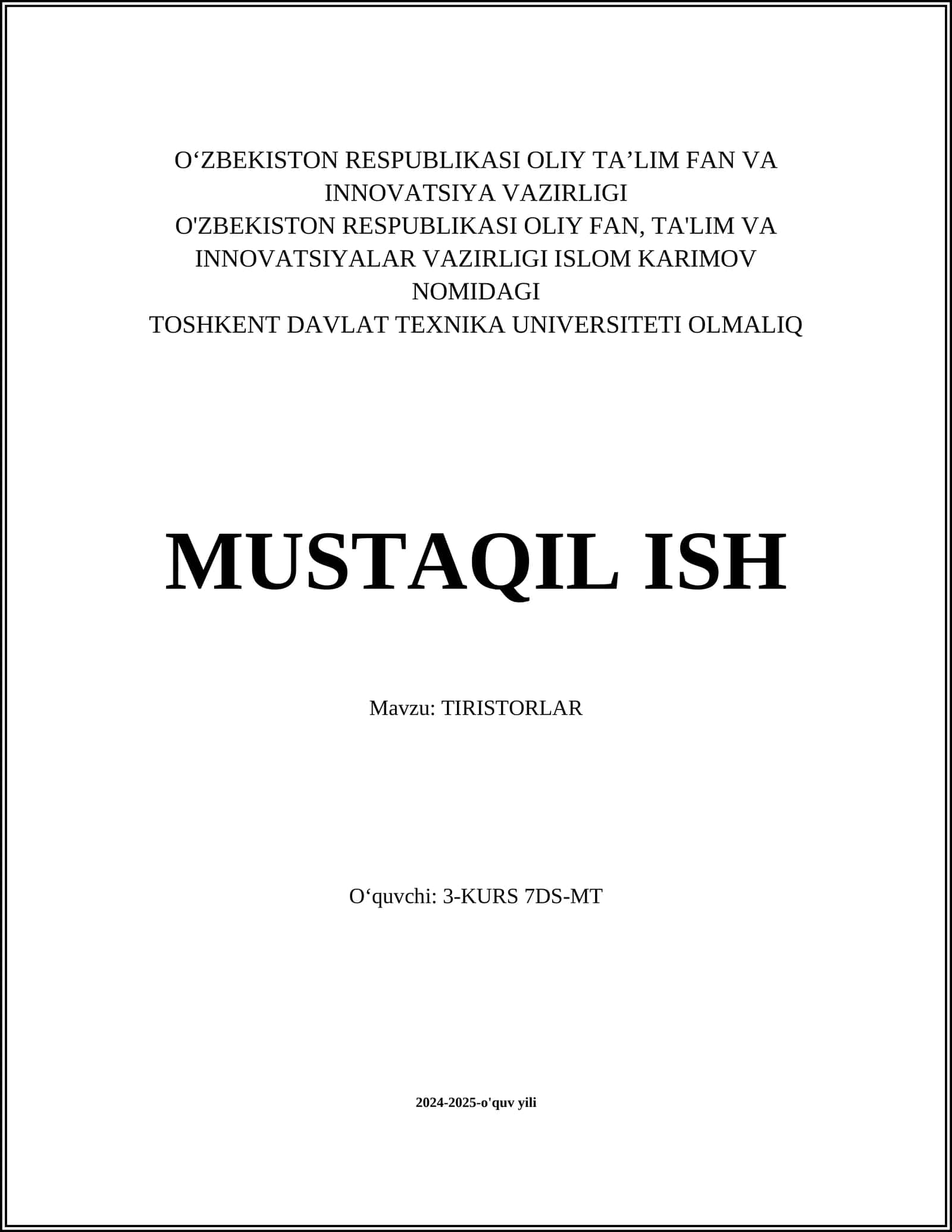 TIRISTORLAR 1