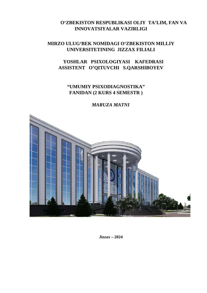Umumiy Psixodiagnostika 1
