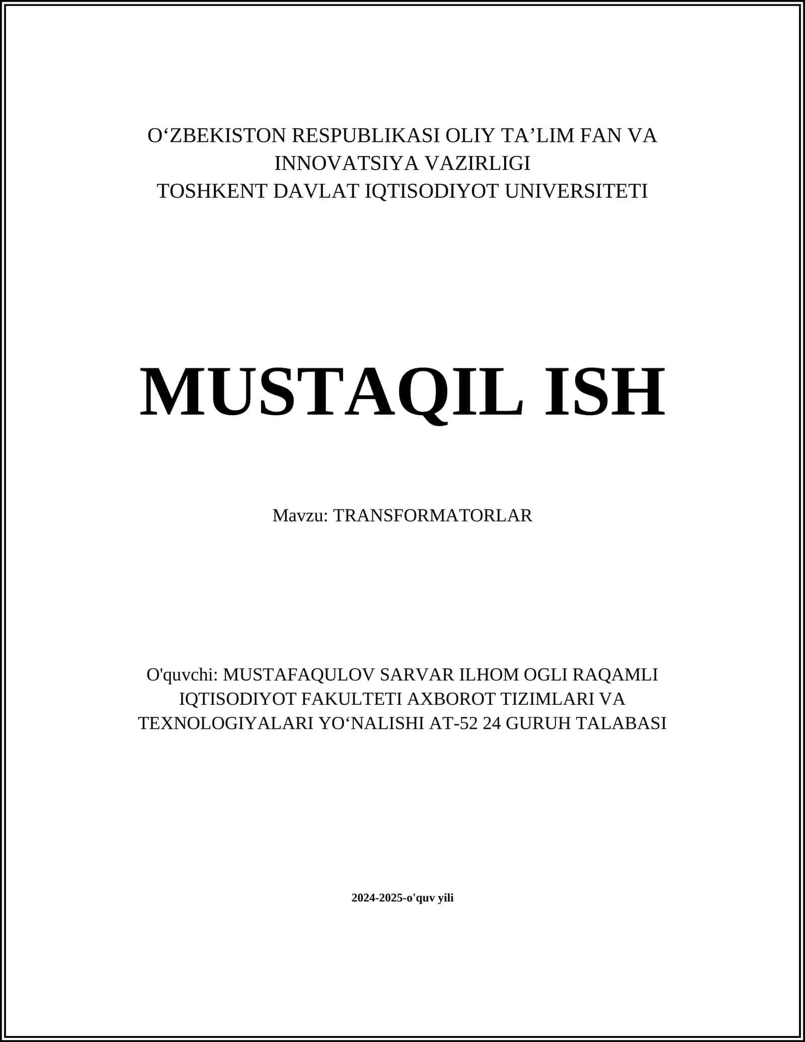 TRANSFORMATORLAR 1