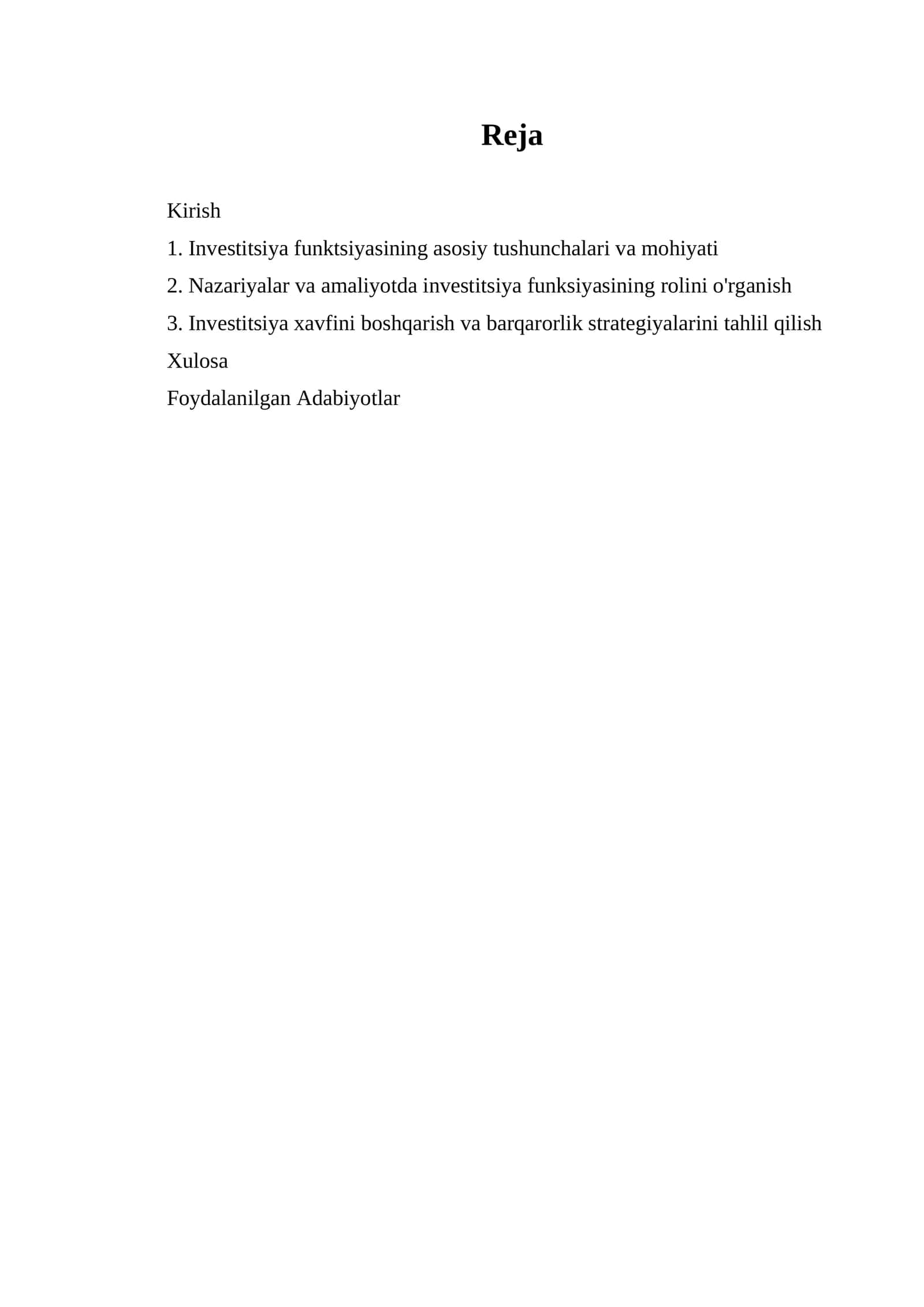 Investitsiya funksiyasi iqtisodiyotda 1