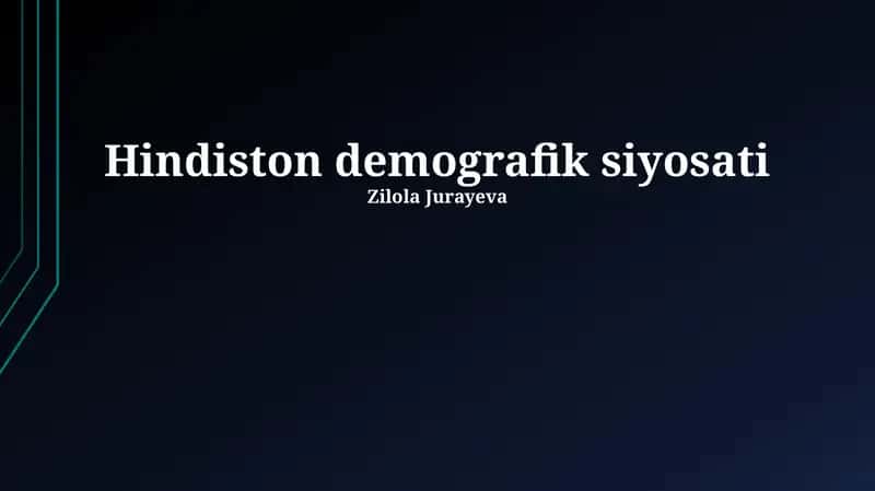 Hindiston demografik siyosati 1