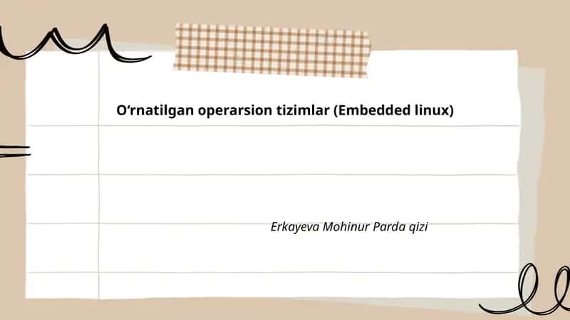 O‘rnatilgan tizimlar tarixi 1