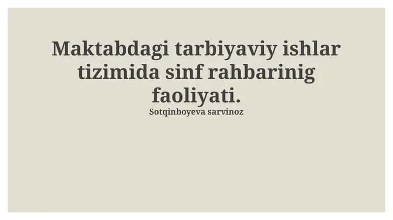 Maktabdagi tarbiyaviy ishlar tizimi 1