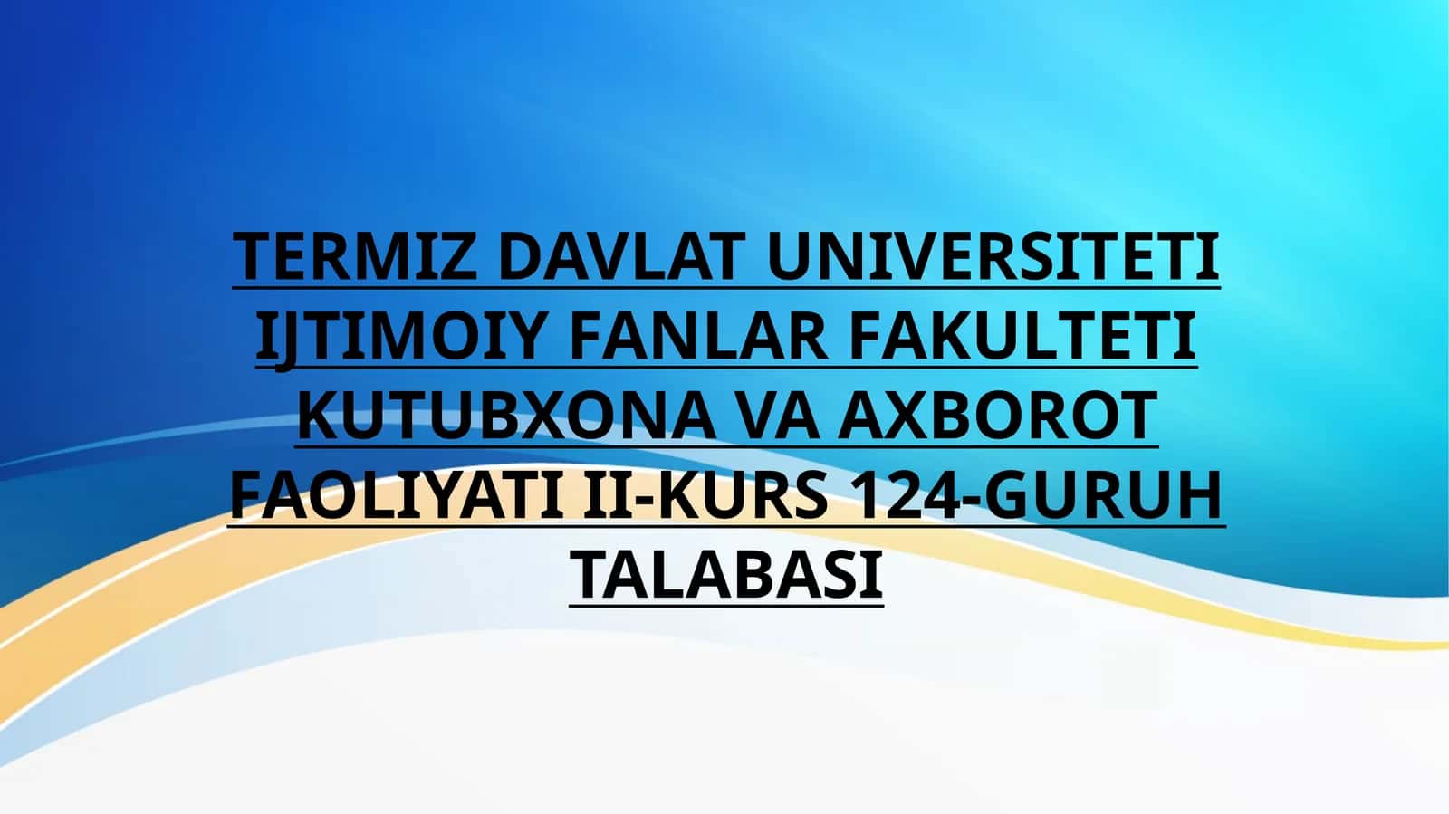 ALISHER NAVOIY NOMIDAGI O`ZBEKISTON MILLIY KUTUBXONASINING FAOLIYATI MAVZUSIDA TAYYORLAGAN TAQDIMOTI 1